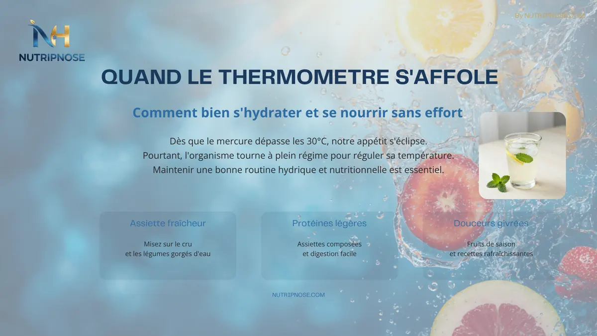 Hydratation et repas frais pour l’été avec NUTRIPNOSE.COM
